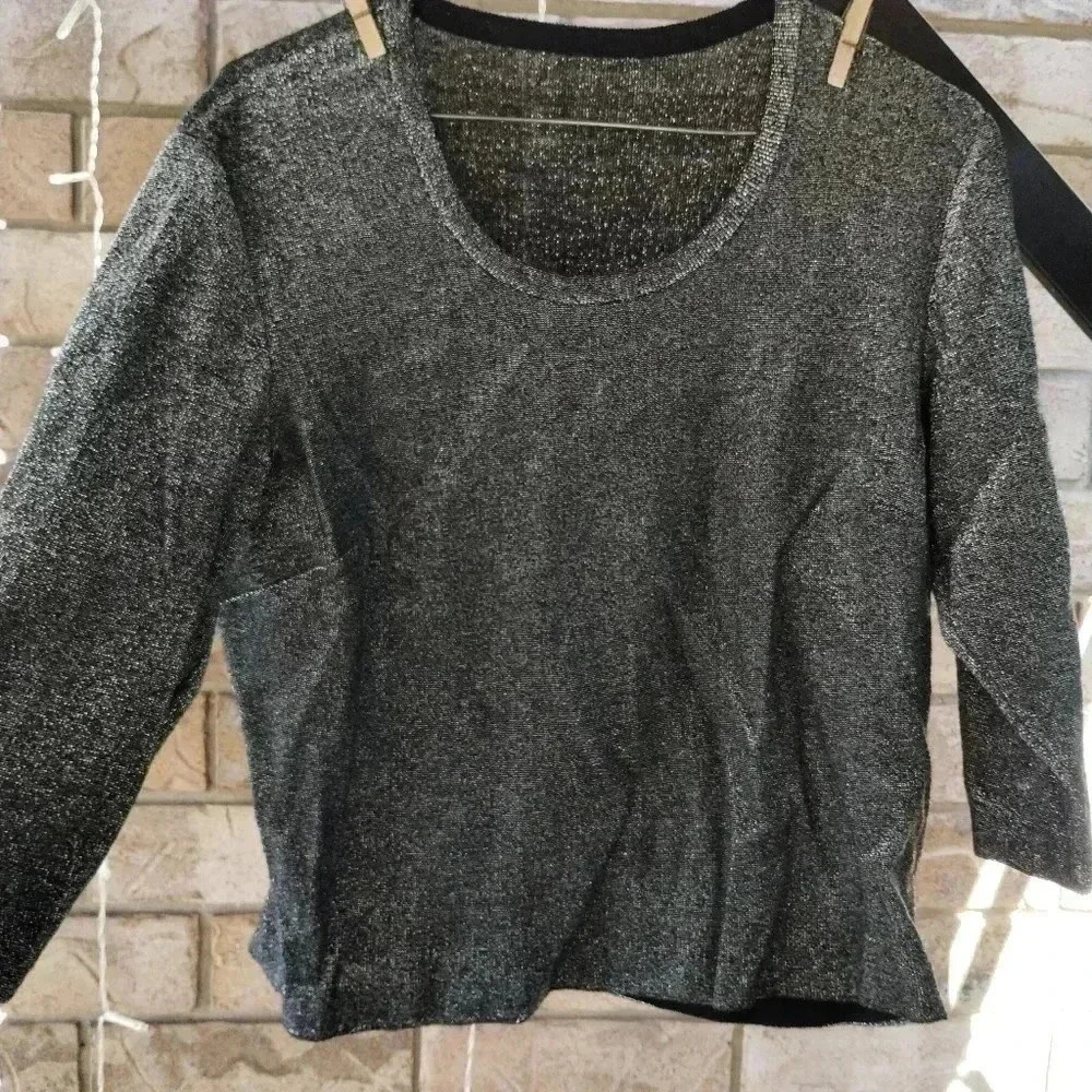 1950's  Black Sparkle top